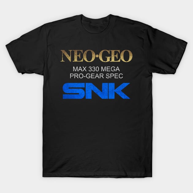 Neo Geo Pro Gear Spec Gold Retro Design T-Shirt by Super Retro City